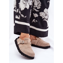 Flip de gamuza -Flops Tubbogs en la plataforma Big Star RR274A376 beige 2