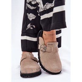 Flip de gamuza -Flops Tubbogs en la plataforma Big Star RR274A376 beige 3
