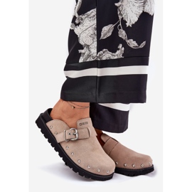 Flip de gamuza -Flops Tubbogs en la plataforma Big Star RR274A376 beige 1