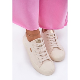 Zapatillas de deporte de material para mujeres Big Star RR274768 beige 10