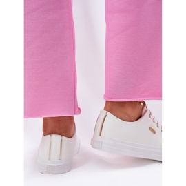 Zapatillas de deporte femeninas con big star de cuero eco rr274748 blanco 10
