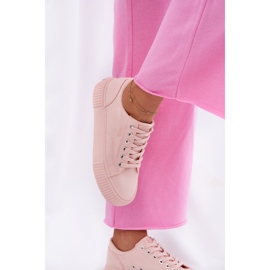 Zapatillas de deporte de material para mujeres Big Star RR274404 Pink rosado 5