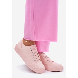 Zapatillas de deporte de material para mujeres Big Star RR274404 Pink rosado 7