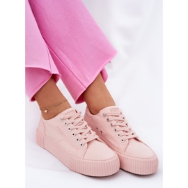 Zapatillas de deporte de material para mujeres Big Star RR274404 Pink rosado 9