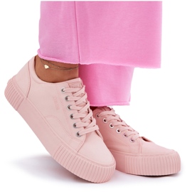 Zapatillas de deporte de material para mujeres Big Star RR274404 Pink rosado 10