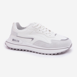 Zapatillas de deporte femenino Big Star RR274A213 Sistema de alta poli Sistema blanco 4