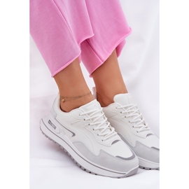 Zapatillas de deporte femenino Big Star RR274A213 Sistema de alta poli Sistema blanco 8