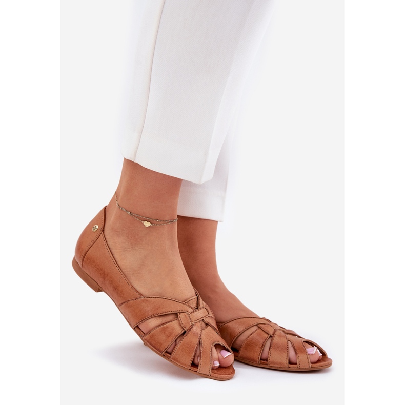 Ballerinas de cuero con dedos desnudos Maciejka 06908-29/001-1 Brown marrón 1 Ballerinas de cuero con dedos desnudos Maciejka 06908-29/001-1 Brown marrón 1