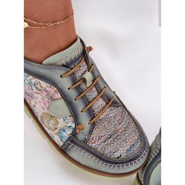 Zapatos de cuero para mujeres estampados Maciejka 06784-09 Verde 8