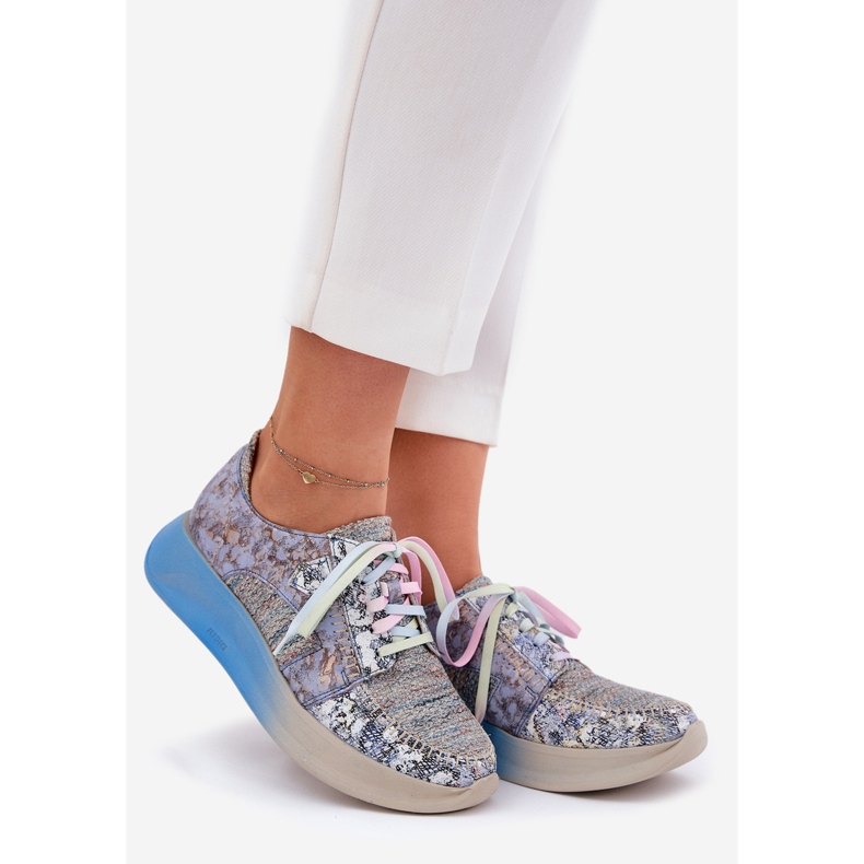 Zapatos de cuero para mujeres en la plataforma Maciejka 06776A-06 Azul 1 Zapatos de cuero para mujeres en la plataforma Maciejka 06776A-06 Azul 1