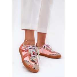 Zapatillas de cuero femenino maciejka 06840-18 naranja 2