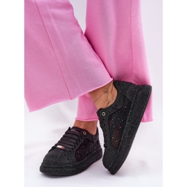 Zapatillas de deporte decoradas en la plataforma negra Goe NN2N4021 negro 3