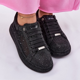 Zapatillas de deporte decoradas en la plataforma negra Goe NN2N4021 negro 5