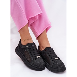 Zapatillas de deporte decoradas en la plataforma negra Goe NN2N4021 negro 8