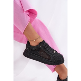Zapatillas de deporte decoradas en la plataforma negra Goe NN2N4021 negro 9