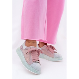 Zapatillas de deporte decoradas en la plataforma GOE RR2N4009 Multikolor rosado 5