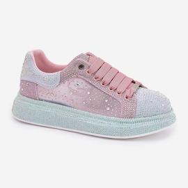 Zapatillas de deporte decoradas en la plataforma GOE RR2N4009 Multikolor rosado 7