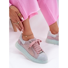 Zapatillas de deporte decoradas en la plataforma GOE RR2N4009 Multikolor rosado 10