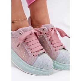 Zapatillas de deporte decoradas en la plataforma GOE RR2N4009 Multikolor rosado 11