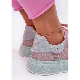 Zapatillas de deporte decoradas en la plataforma GOE RR2N4009 Multikolor rosado 12