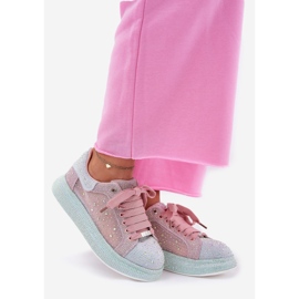Zapatillas de deporte decoradas en la plataforma GOE RR2N4009 Multikolor rosado 1