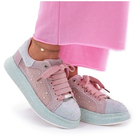 Zapatillas de deporte decoradas en la plataforma GOE RR2N4009 Multikolor rosado 13