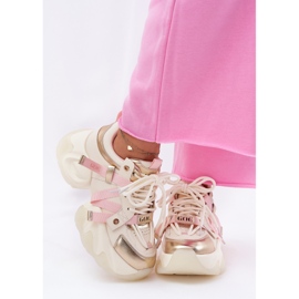 GOE Zapatillas de deporte de cuero para mujeres en un beige rr2n4031 enorme rr2n4031 3