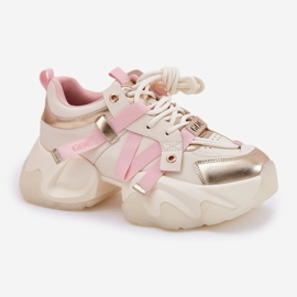 GOE Zapatillas de deporte de cuero para mujeres en un beige rr2n4031 enorme rr2n4031 4