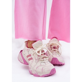 Zapatillas de deporte de cuero femenino Goe RR2N4038 PINK rosado 5