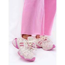 Zapatillas de deporte de cuero femenino Goe RR2N4038 PINK rosado 2