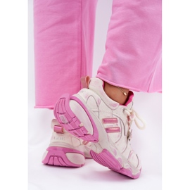 Zapatillas de deporte de cuero femenino Goe RR2N4038 PINK rosado 6