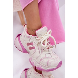 Zapatillas de deporte de cuero femenino Goe RR2N4038 PINK rosado 8