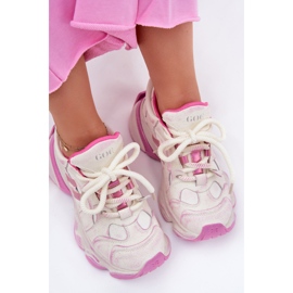 Zapatillas de deporte de cuero femenino Goe RR2N4038 PINK rosado 9