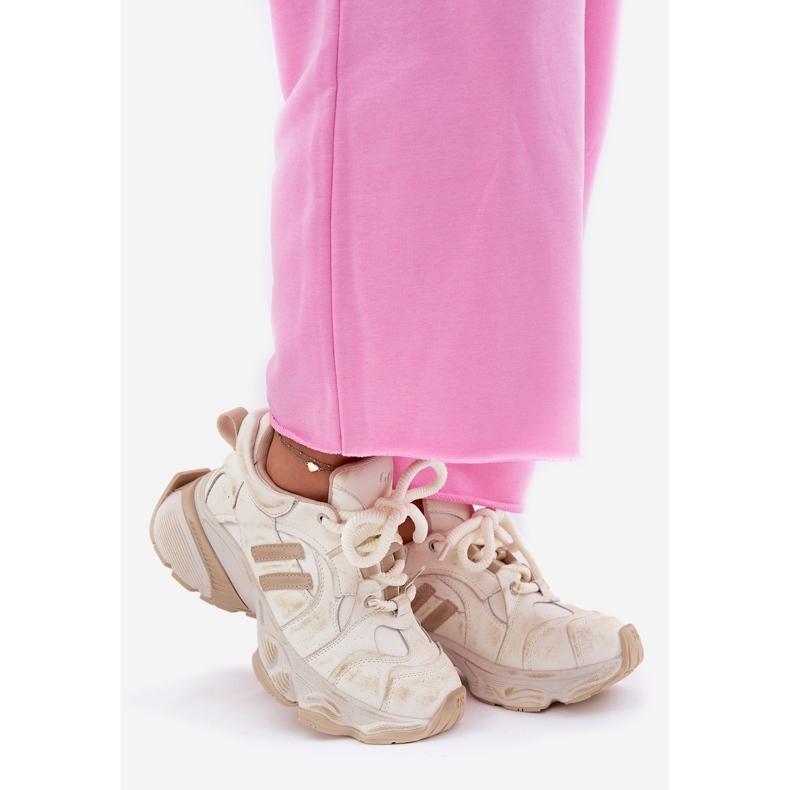 Zapatillas de deporte de cuero femenino Goe RR2N4037 beige 1