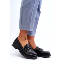 S.Barski Mocasines ecológicos para mujeres con un adorno de S. Barski Hy372 Negro 1 S.Barski Mocasines ecológicos para mujeres con un adorno de S. Barski Hy372 Negro 1