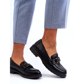 S.Barski Mocasines ecológicos para mujeres con un adorno de S. Barski Hy372 Negro 3 S.Barski Mocasines ecológicos para mujeres con un adorno de S. Barski Hy372 Negro 3