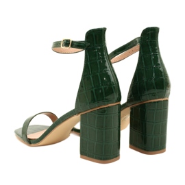Sandalias de serpientes para mujeres Patrón verde 9