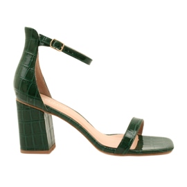 Sandalias de serpientes para mujeres Patrón verde 4