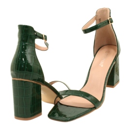 Sandalias de serpientes para mujeres Patrón verde 7