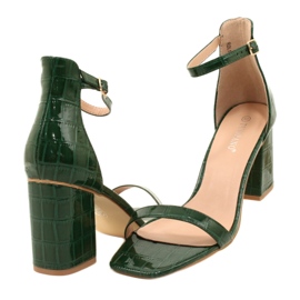 Sandalias de serpientes para mujeres Patrón verde 8