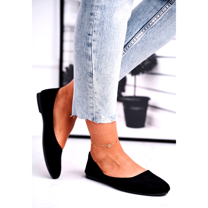 Evento Ballerinas de gamuza femenina 9BL02-1031 ISDIA DE CUERO ISPILICIÓN NEGRA negro 2