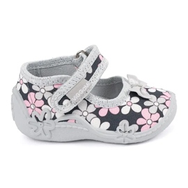 Zapatillas casa niña Zosia Viggami flores gris 5