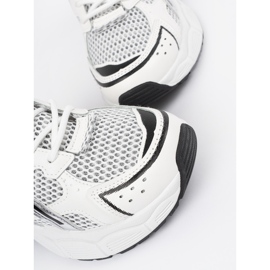 Sportowe de zapatillas blancas y blancas con malla blanco 4