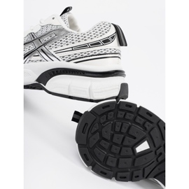 Sportowe de zapatillas blancas y blancas con malla blanco 5