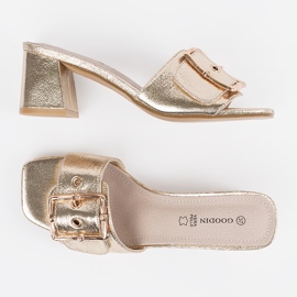 Goodin Tweed golden chanclas en el poste dorado 3