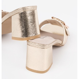 Goodin Tweed golden chanclas en el poste dorado 4