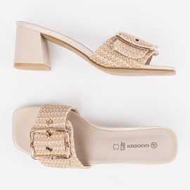 Goodin Zapatillas beige de tweed en la publicación 3