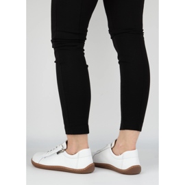 Olivier Zapatos de mujer minimalistas descalzos de piel 1242 blanco 3