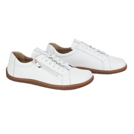 Olivier Zapatos de mujer minimalistas descalzos de piel 1242 blanco 6