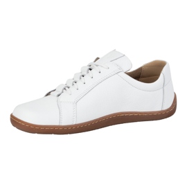 Olivier Zapatos de mujer minimalistas descalzos de piel 1242 blanco 7
